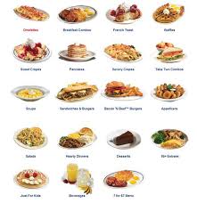 IHOP Dinner Menu 4 Menu Items