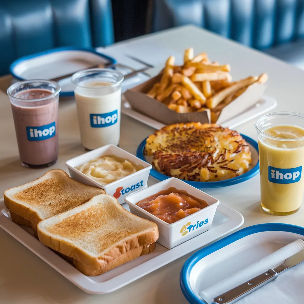 Kids Menu 20 IHOP kids sides and drinks including fruit, fries, and milk
