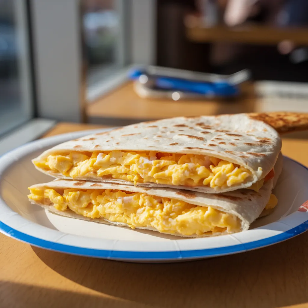 IHOP Jr. breakfast quesadilla with eggs and cheese for kids