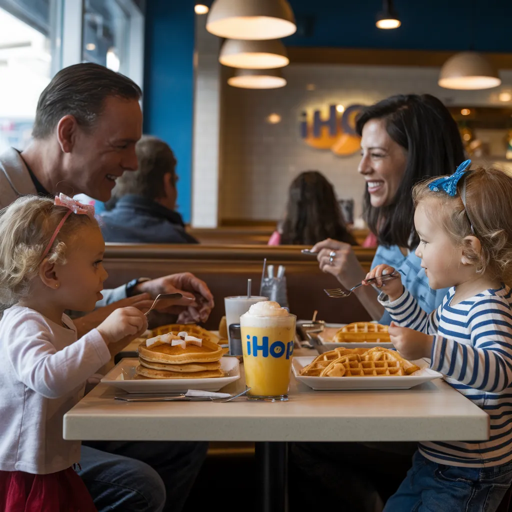 Children under 12 dining at IHOP as part of kids eat free offer